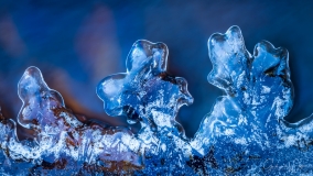 Abstract ice forms.